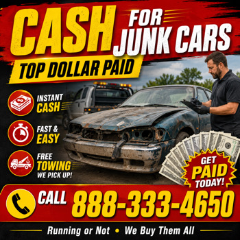 We buy junks cars running o not